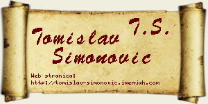 Tomislav Simonović vizit kartica